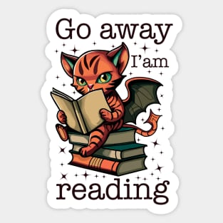 Go Away, I am Reading Sticker